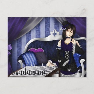 Laat schaakschaak spelen briefkaart