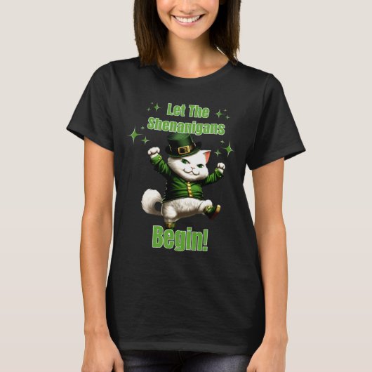 Laat Shenanigans beginnen met dansen Leprechaun Ca T-shirt (Voorkant)