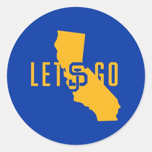 Laat SJ gaan Ronde Sticker (Voorkant)