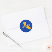 Laat SJ gaan Ronde Sticker (Envelop)