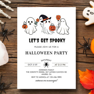 Laat Spooky Ghost Halloween Party Uitnodiging krij