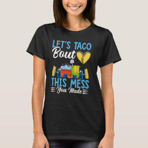 Laat Taco over deze rotzooi school bewaker conciër T-shirt