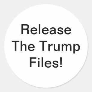 Laat Trump-bestanden vrij Jeff Hankamer Artjunkhau Ronde Sticker