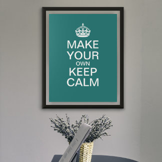 Laat uw eigen Poster kalm houden (Sjabloon)