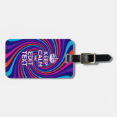 Laat uw Gezegde voor 'Keep Calm' op een meerkleuri Bagagelabel (Voorkant horizontaal)