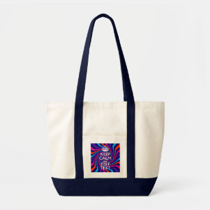 Laat uw Gezegde voor 'Keep Calm' op een meerkleuri Tote Bag