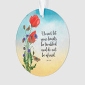 Laat uw hart niet in de war zijn ornament (voorkant)