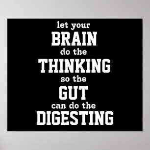 Laat uw hersenen Poster denken