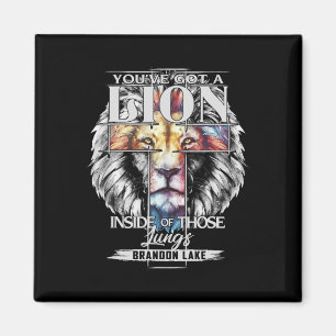 Laat uw leeuw uit Brandon Lake Merch Jezus prijzen Magneet