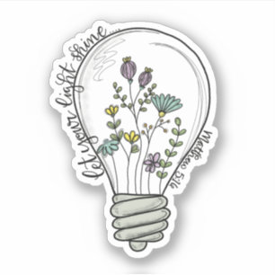 Laat uw licht Aangepast-besnoeiing Vinyl Sticker s