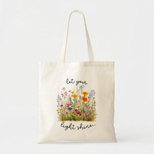 Laat uw licht bloemenbijbel schijnen en de kerk dr tote bag