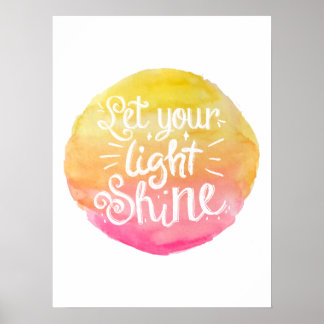 Laat uw Licht Citaat van de Rij - het Poster van d
