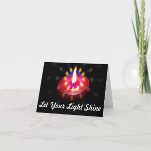 Laat Uw Licht glanzen notecard Kaart
