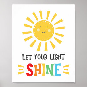 Laat uw licht Kinder Christelijke Bijbel vormen Poster