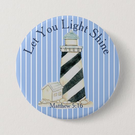 Laat uw licht Matthew 5:16 schijnen Ronde Button 7,6 Cm (Voorkant)