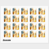 Laat uw licht schitterend zonlicht ontwerpen vierkante sticker (Vel)