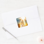 Laat uw licht schitterend zonlicht ontwerpen vierkante sticker (Envelop)
