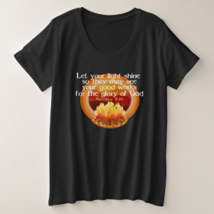 Laat uw lichte Campfire-Christelijke Shirten schit Grote Maat T-shirt