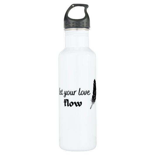 Laat uw liefdesstroom stromen waterfles (Voorkant)