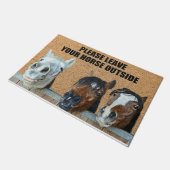 Laat uw paard buiten deurmat (Schuin)