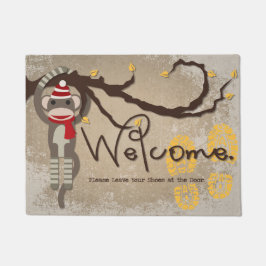 Laat uw schoenen bij de contactsleutel van de deur deurmat