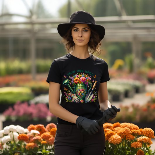 Laat uw wereld bloementuin ontwerpen t-shirt