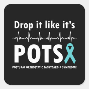 Laat vallen alsof het POTS T-Shirt2 is Vierkante Sticker