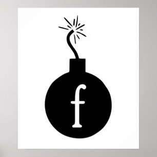 Laat vallen de F Bomb Poster