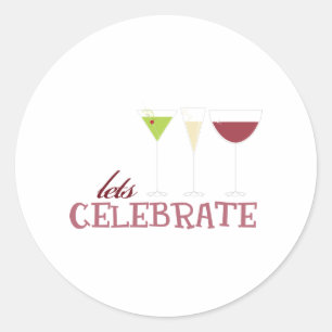 Laat vieren ronde sticker