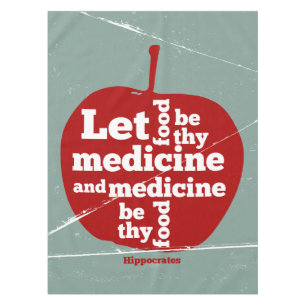 Laat voedsel worden door medicijn Hippocrates quot Tafelkleed