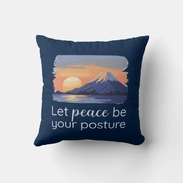 Laat vrede uw houding zijn Sunset Mountain Home De Kussen (Achterkant)