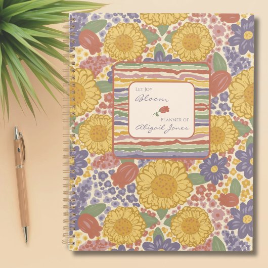 Laat vreugde bloeien – Gepersonaliseerde bloemschi Planner