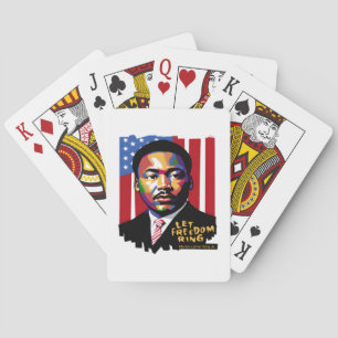 Laat vrijheid klinken, MLK Quote, Black History Pokerkaarten