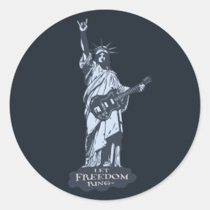 Laat vrijheid Ring Ronde Sticker