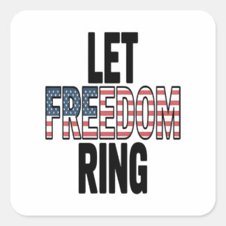 Laat vrijheid virale luiheid klinken vierkante sticker