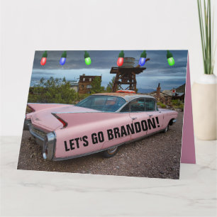 LAA'T WE BRANDON GAAAN! ROZE CADDY KERSTKAARTEN KAART