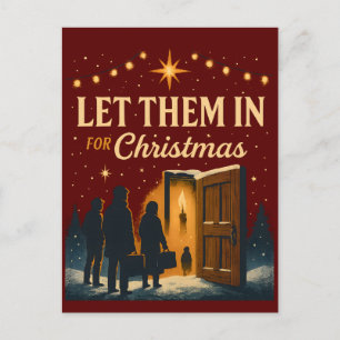 Laat ze binnen met Kerstmis-ontwerp Feestdagenkaart