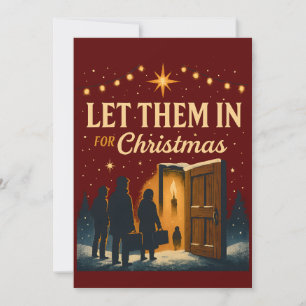 Laat ze binnen met Kerstmis-ontwerp Kaart
