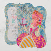 Laat ze cake eten ~  Uitnodigingen / RSVP (Voorkant / Achterkant)