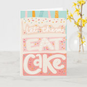 Laat ze een grappige Birthday-kaart eten Kaart (Gele Bloem)