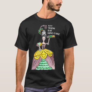 Laat ze eten King Cake Mardi Gras Food Lover Parad T-shirt