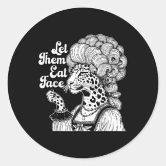 Laat ze gezichts luipaarden eten gezichten luipaar ronde sticker