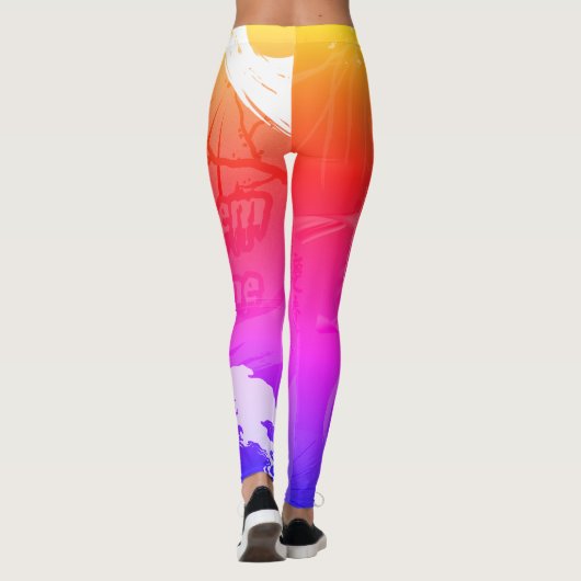⛈️🥷Laat ze komen, Anime Manga Powers🥷⛈️ Leggings (Achterkant)