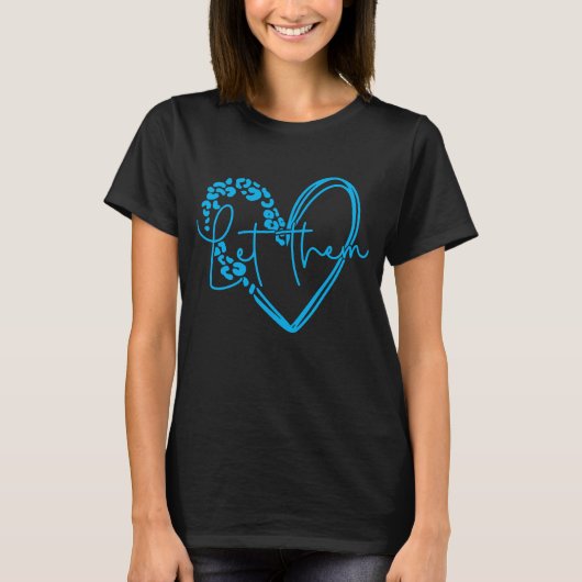 Laat ze luipaard hart t-shirt (Voorkant)