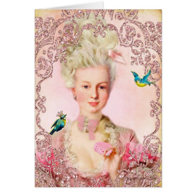 Laat ze Macarons Marie Antoinette-kaarten eten (Voorkant)