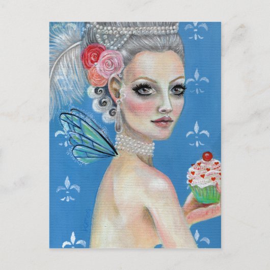 Laat ze taart eten briefkaart (Voorkant)