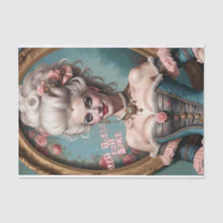 Laat ze taart eten Marie Antoinette Decoupage papi Tissuepapier