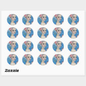 Laat ze taart eten ronde sticker (Vel)