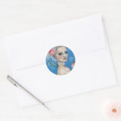 Laat ze taart eten ronde sticker (Envelop)