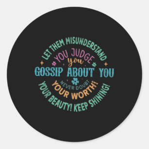 Laat ze verkeerd begrijpen dat je je geestelijke g ronde sticker